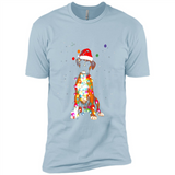 Christmas Lights Boxer Dog Funny Xmas Sweatshirt - Premium Short Sleeve T-Shirt