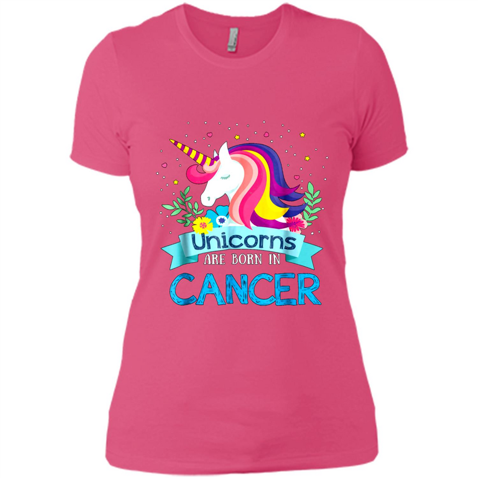 Unicorns are born in Cancer Birthday Rainbow Gift Custom Ultra Cotton