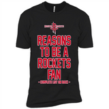 Reasons to be a Houston Rockets Fan Complete List on Back - Premium Short Sleeve T-Shirt