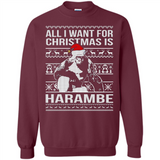 All I Want For Christmas Is Harambe Christmas - Sweatshirt