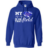 New York Giants Football My Heart is on that Field - Hoodie