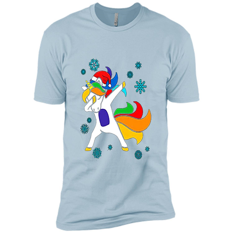 Christmas Dabbing Unicorn - Premium Short Sleeve T-Shirt