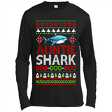 Auntie shark Doo Doo Doo Christmas - Canvas Long Sleeve T-Shirt