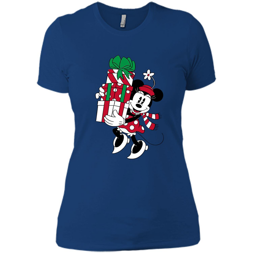 Disney Minnie Mouse Christmas Gift Sweatshirt - Ladies' Boyfriend T-Shirt