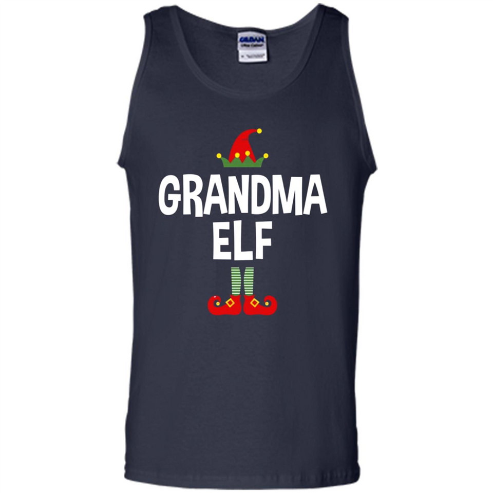 Grandma Elf Shirt -Family Matching Christmas Pajamas - Tank Top
