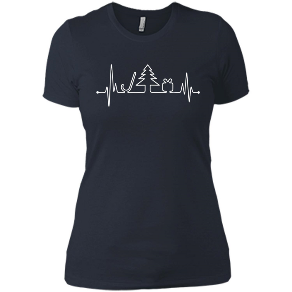Heartbeat Christmas Tree T-shirt Funny Xmas Costume