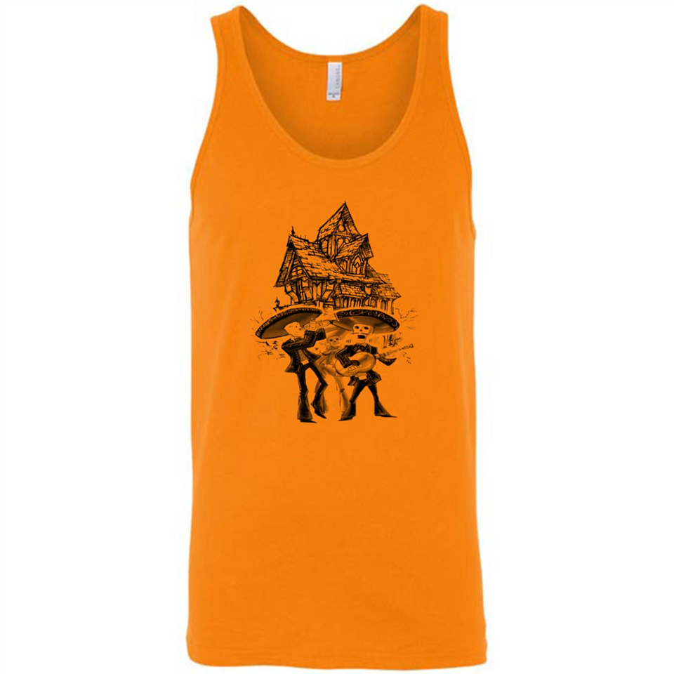 Mariachi Skeleton Shirt Dia De Los Muertos Tequila - Canvas Unisex Tank