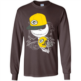 Jack Skellington The Nightmare Before Christmas-Packers Football - Long Sleeve T-Shirt