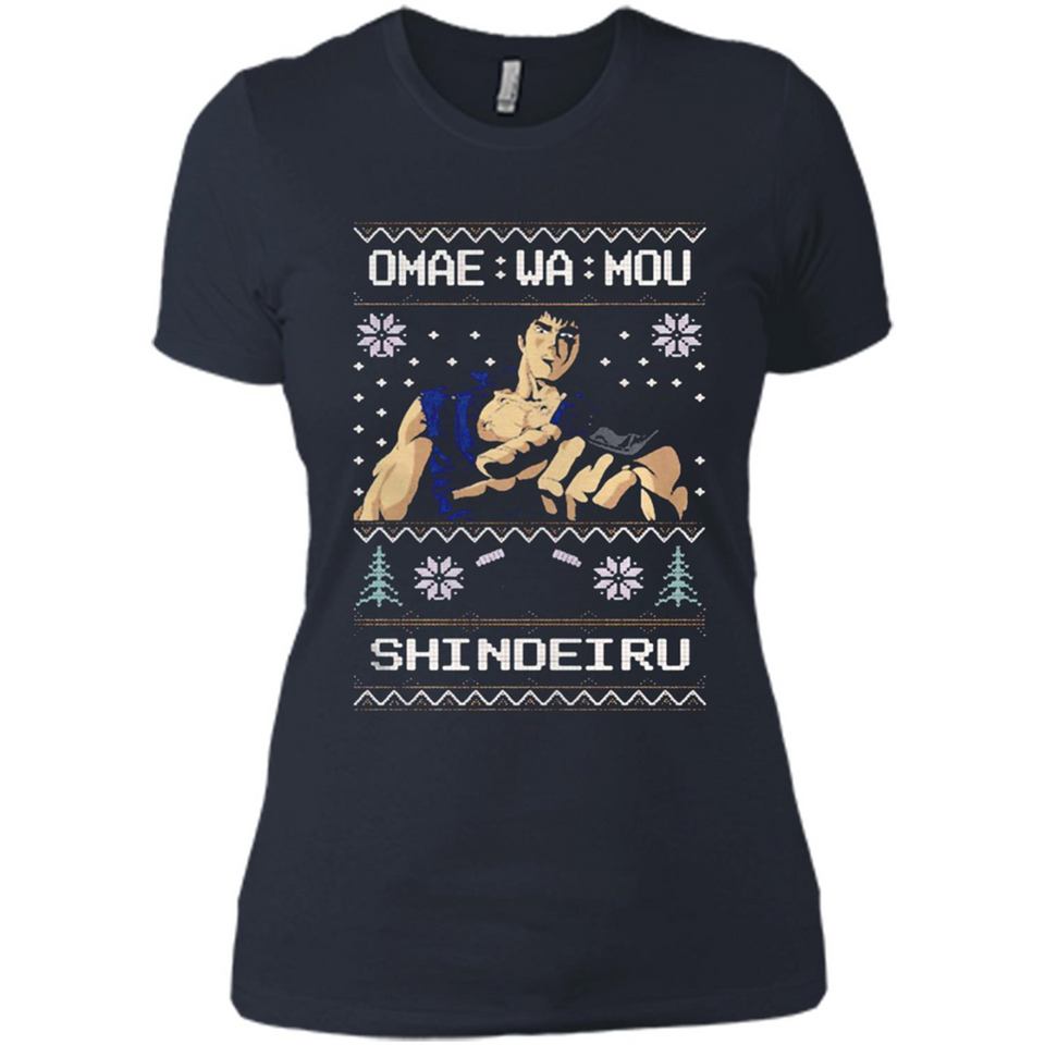Omae Wa Mou Shindeiru Ugly Christmas Sweater - Ladies' Boyfriend T-Shirt