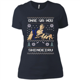 Omae Wa Mou Shindeiru Ugly Christmas Sweater - Ladies' Boyfriend T-Shirt