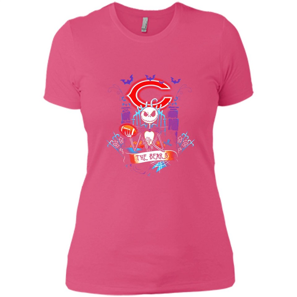 Chicago Bears Halloween The Nightmare Before Christmas - Ladies' Boyfriend T-Shirt