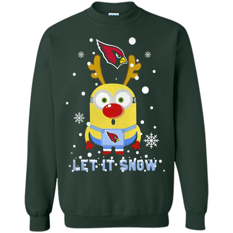 Minion Arizona Cardinals Ugly Christmas Sweater Let it Snow - Sweatshirt