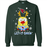 Minion Arizona Cardinals Ugly Christmas Sweater Let it Snow - Sweatshirt