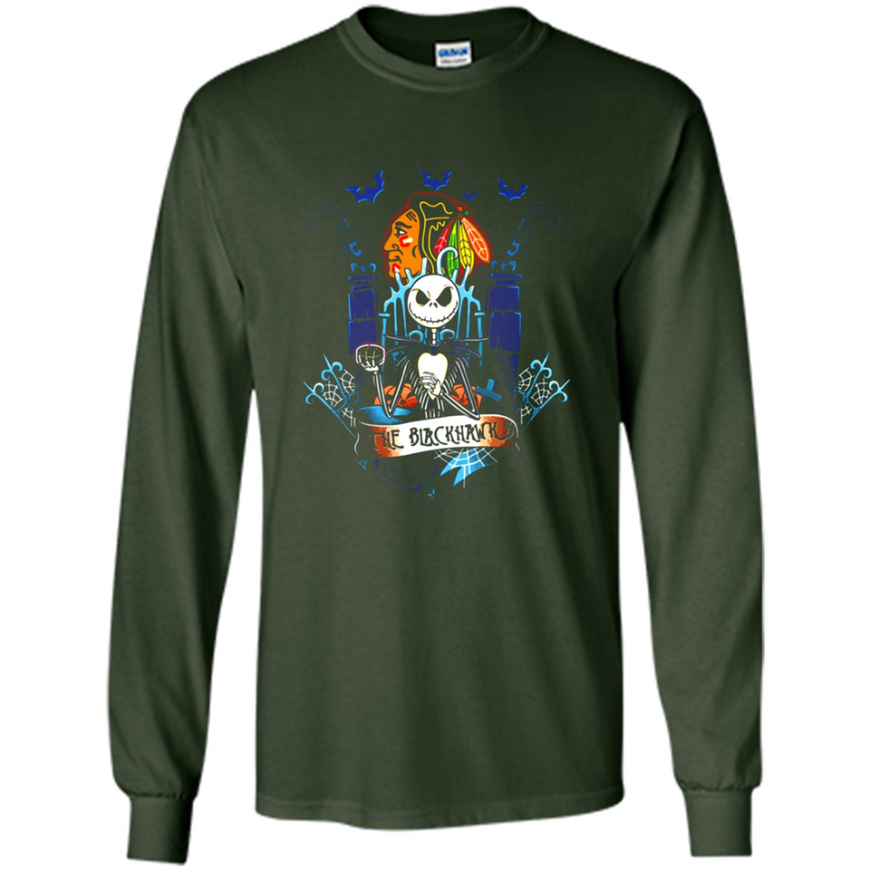 Chicago Blackhawks Halloween The Nightmare Before Christmas - Long Sleeve T-Shirt