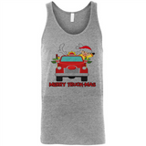 Merry Truck-Mas Christmas Fire Truck Cute Reindeer Sporty - Canvas Unisex Tank