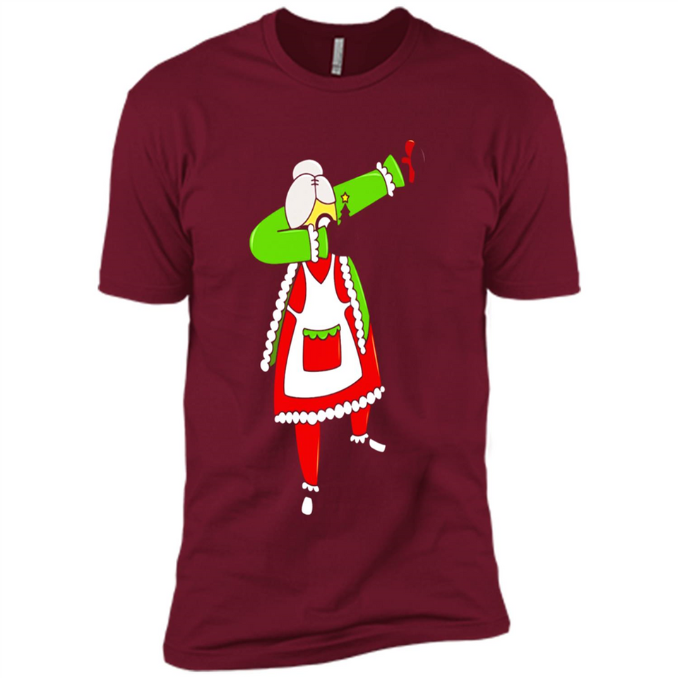Funny Dabbing Mrs. Santa Claus Christmas Dab - Premium Short Sleeve T-Shirt