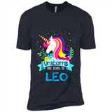 Unicorns are born in Leo Birthday Rainbow Gift Ladies Custom