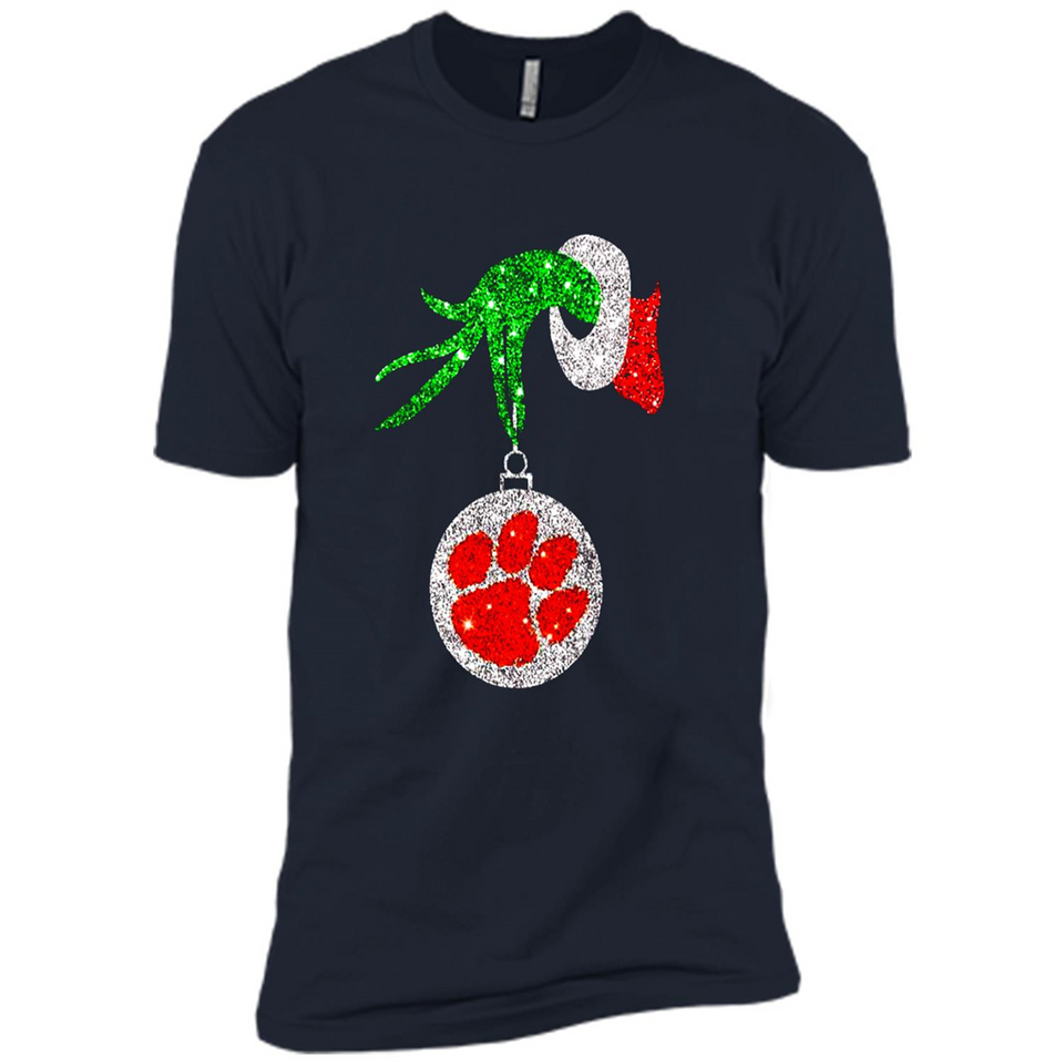 Amazing tee Clemson Tigers Glitter Grinch Monogram Ornament Christmas Gift - Sao chép - Premium Short Sleeve T-Shirt