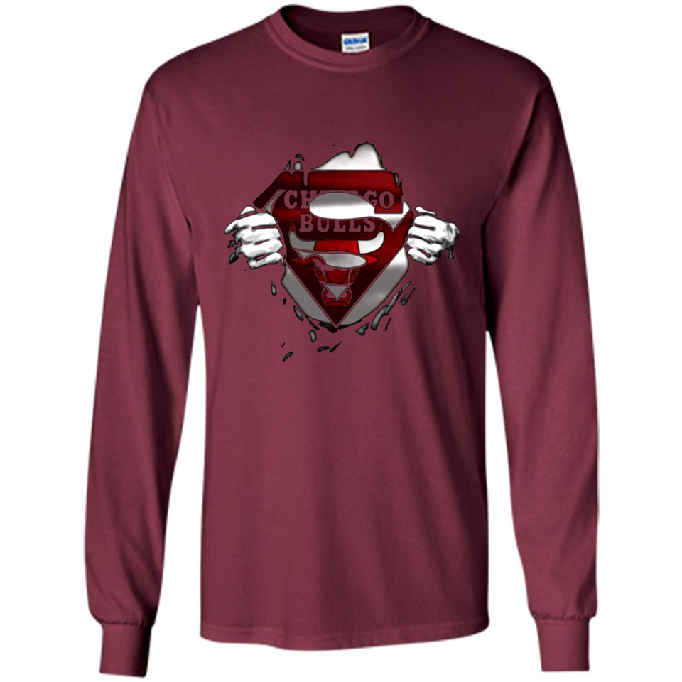Chicago Bulls And Superman Fans - Long Sleeve T-Shirt