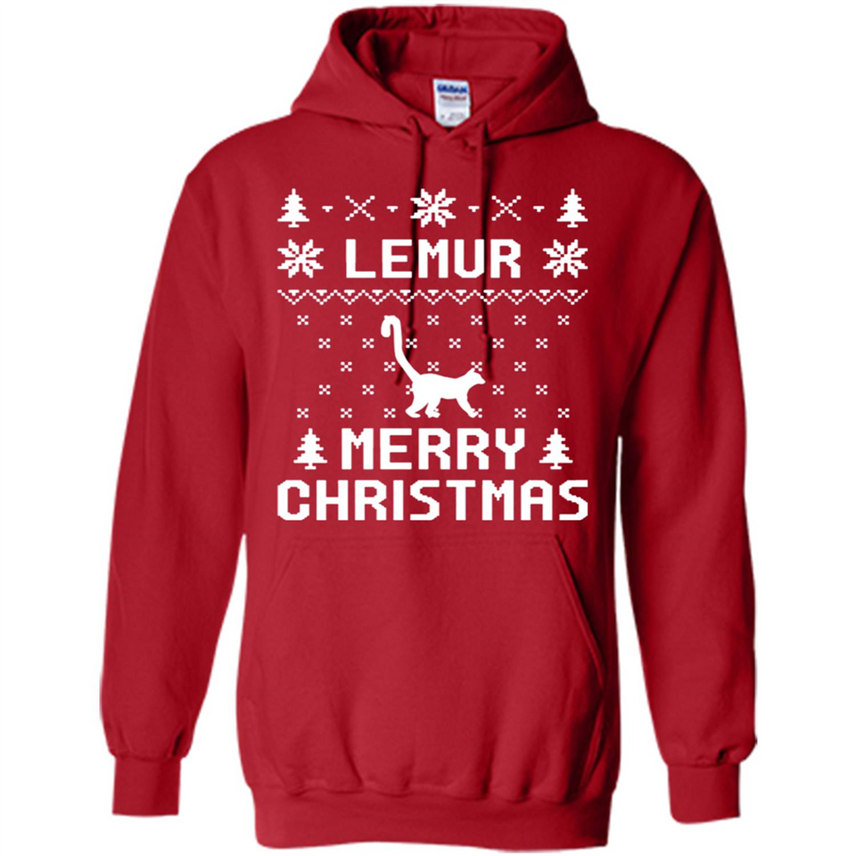 Vintage Tee For Women Men Graphic Shirts Lemur Ugly Christmas Sweater - Hoodie