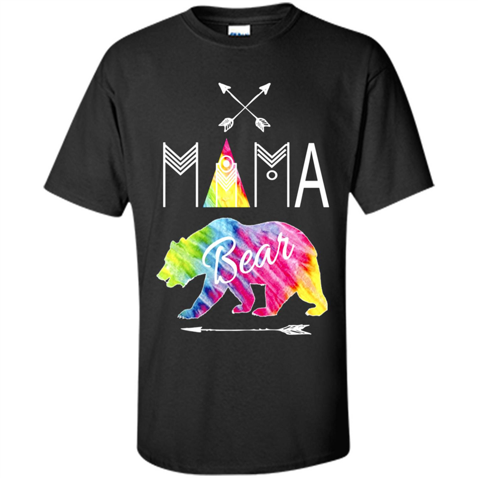 Mama Bear Shirt Tie Dye Family Vacation & Camping Tee - Shirt