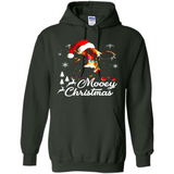 Mooey Christmas Cow Santa Christmas Lover Lights Sweatshirt - Hoodie