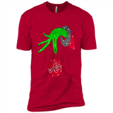 GRINCH HAND HOLDING ATLANTA BRAVES GLITTER CHRISTMAS PINGPONG