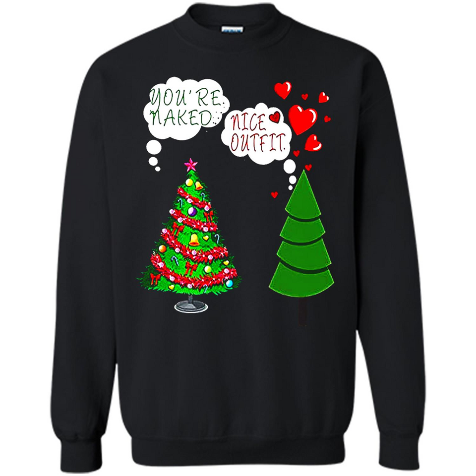 Fir Loves Christmas Tree Funny Undecorated Joke - Sweatshirt