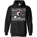 All I Want For Christmas Is Harambe Christmas - Hoodie