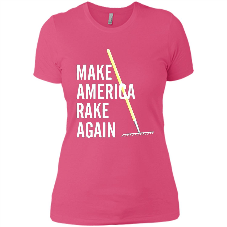 Make America Rake Again California Fires Paradise Youth T-Shirt PINGPONG - Ladies' Boyfriend T-Shirt