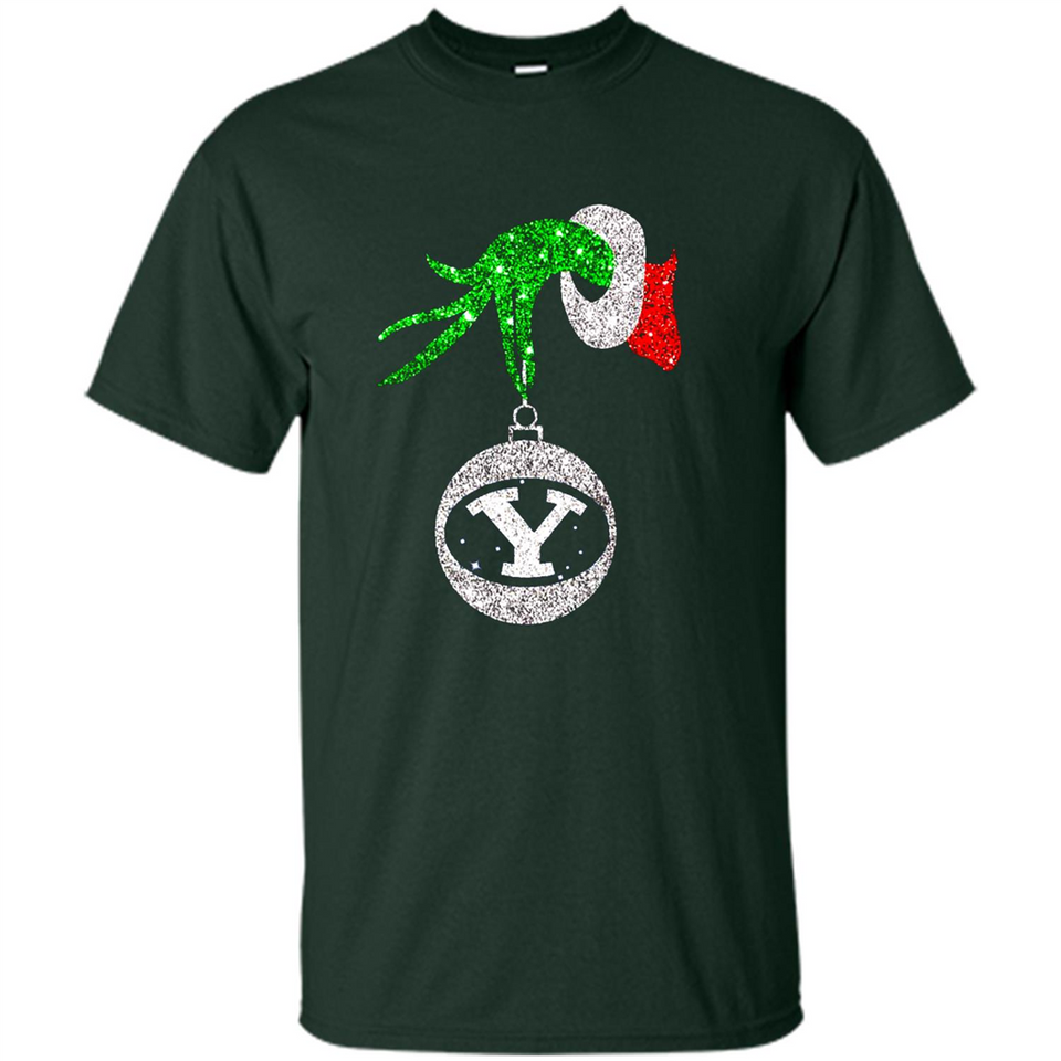 Fantastic Byu Cougars Glitter Grinch Monogram Ornament Christmas Gift - Shirt