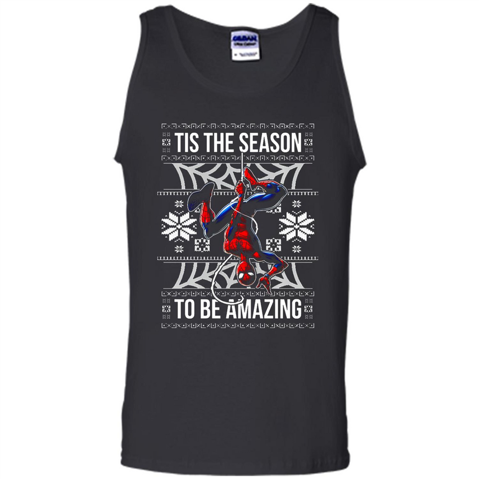 Marvel Spider Man Tis The Season To Be Amazing Ugly Christmas Mug PINGPONG - Tank Top