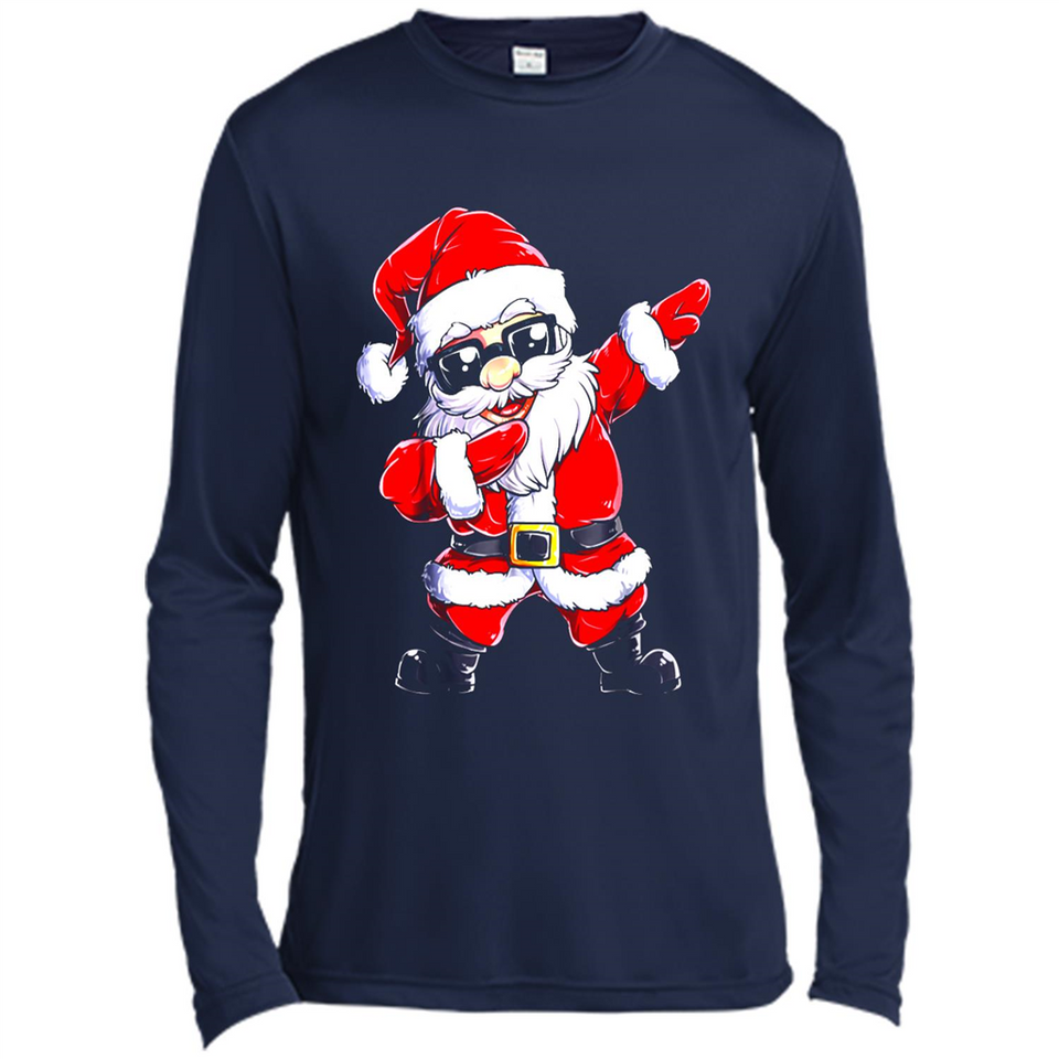 Christmas shirt Dabbing Santa Claus Xmas Gift - Canvas Long Sleeve T-Shirt