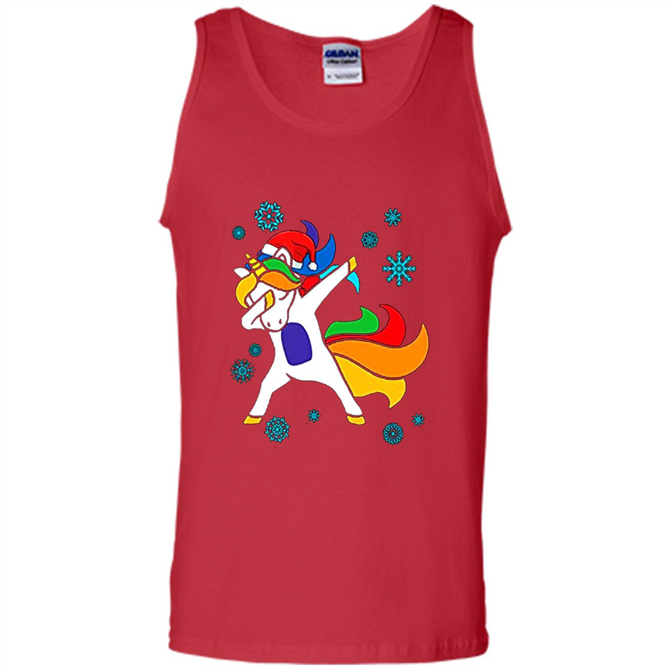 Christmas Dabbing Unicorn - Tank Top