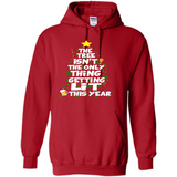 Funny Christmas Tree Drinking Sweatshirt Adult Boozy Festive - Hoodie