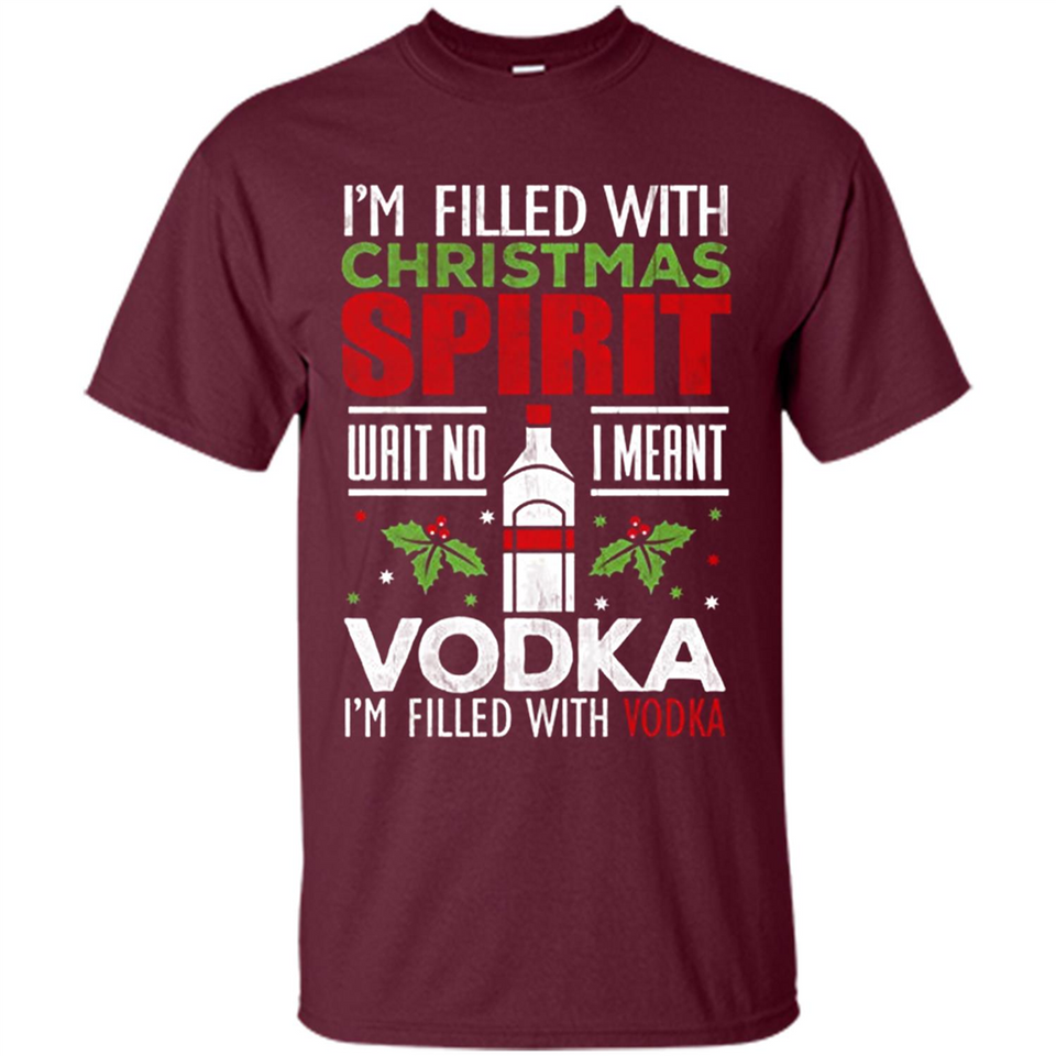 Christmas Gift Shirt Christmas Spirit Vodka Santa - Shirt