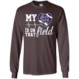 Notre Dame Fighting Irish Football My Heart is on that Field - Long Sleeve T-Shirt