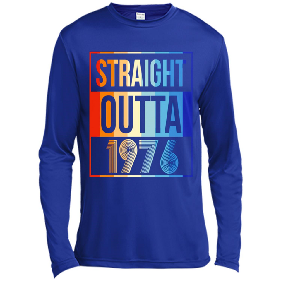 Retro Straight Outta 1976 42 Years Old - Canvas Long Sleeve T-Shirt