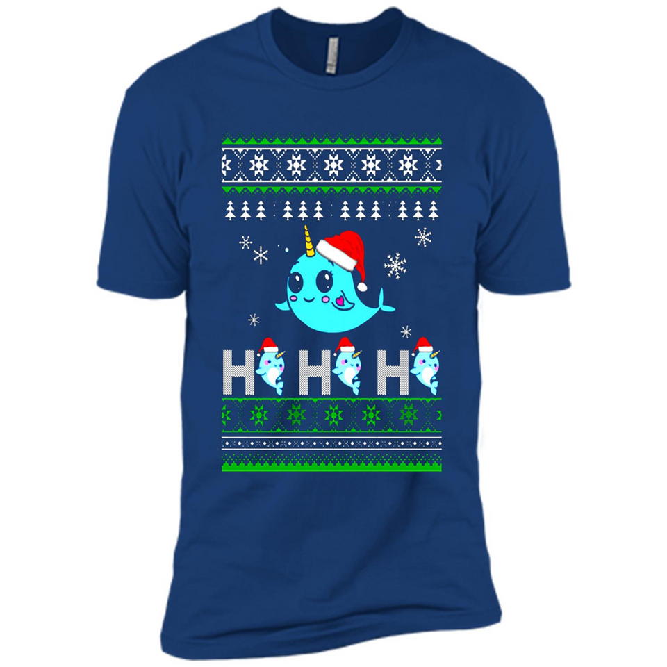 Narwhal christmas sweatshirt hoodie long PINGPONG - Premium Short Sleeve T-Shirt