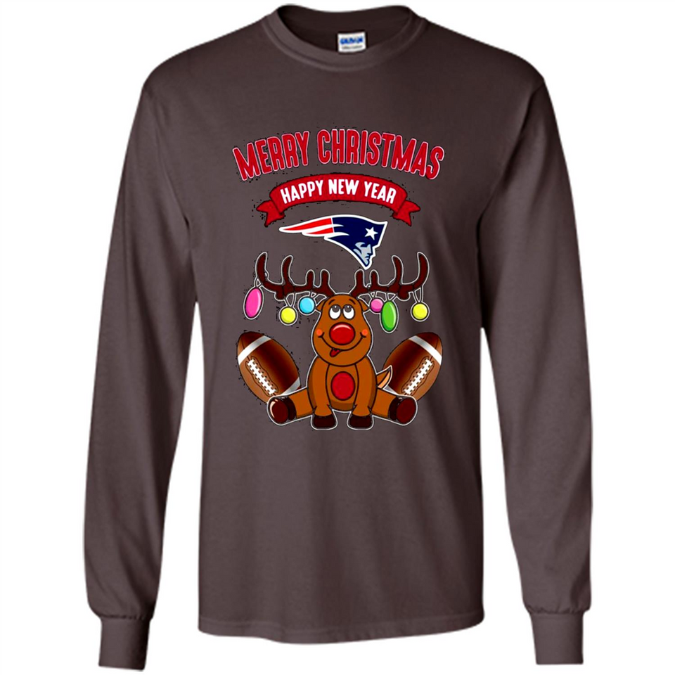 New England Patriots NFL Reindeer Funny Merry Christmas And Happy New Year