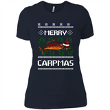 Santa Claus Carpmas Merry Carpmas Christmas Sweater PINGPONG - Ladies' Boyfriend T-Shirt