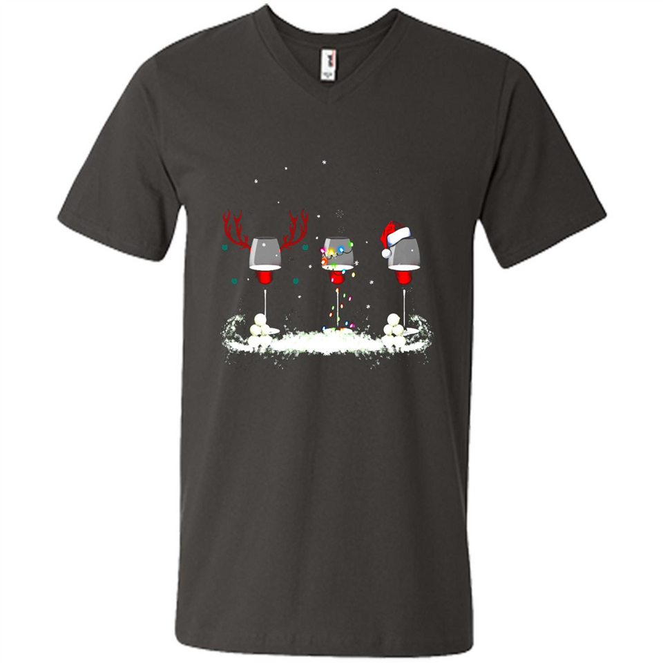 Christmas Red Wine - Merry Xmas T-Shirt - Men's V-Neck