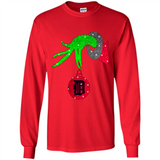 GRINCH HAND HOLDING DETROIT TIGERS GLITTER CHRISTMAS PINGPONG