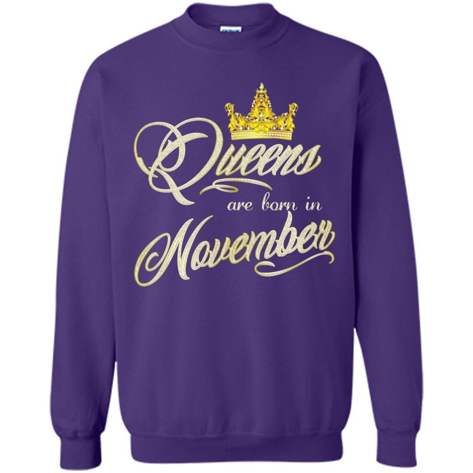 Queens Are Born In November Golden T-Shirt