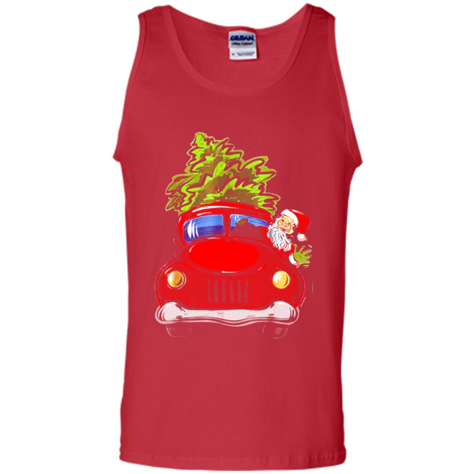 Vintage Santa red Truck Christmas Tree PINGPONG