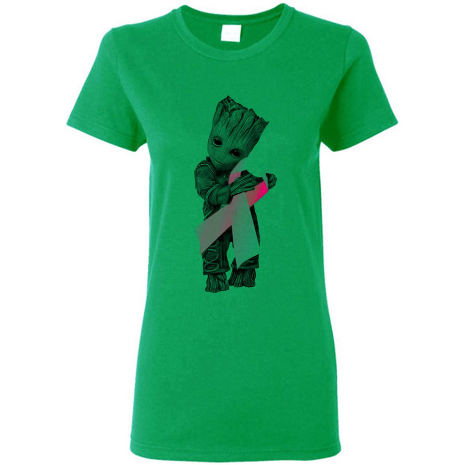 Groot Hug Breast Cancer - Ladies Short-Sleeve