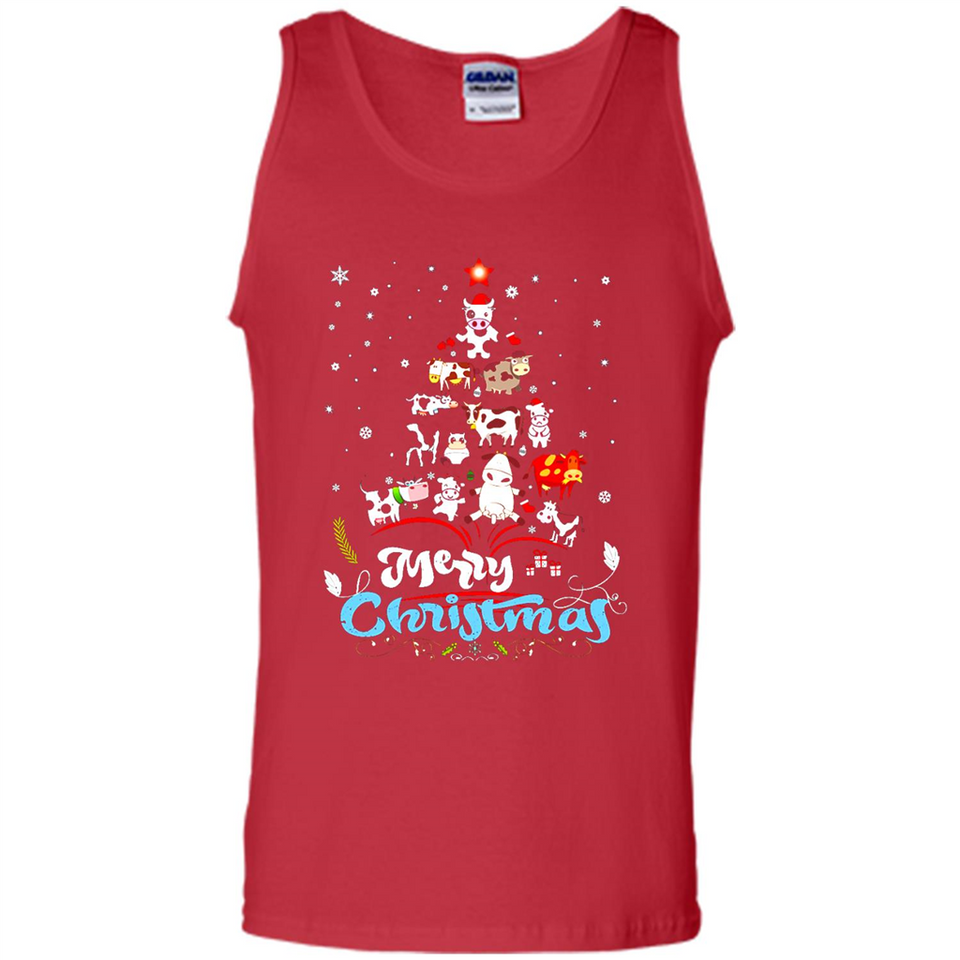 Christmas Ugly Sweater Animal Tree Pine Merry Christmas - Tank Top