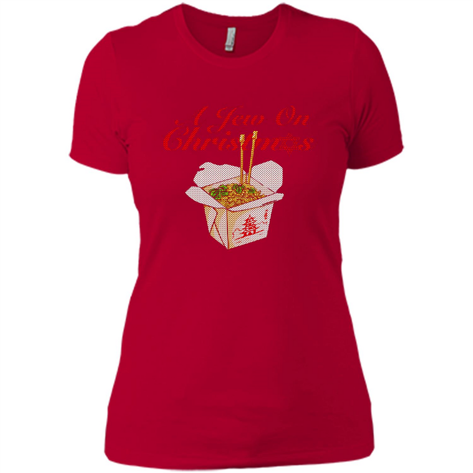 Christmas Ugly Sweater A Jew On Christmas - Ladies' Boyfriend T-Shirt