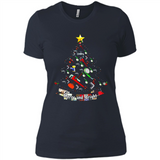 Merry And Bright Plumber Christmas Tree Shirt PINGPONG - Ladies' Boyfriend T-Shirt