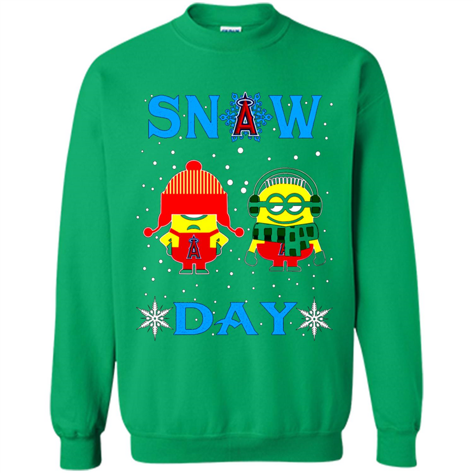 Snow Day Shirt For Los Angeles Angels Vs Minion Fans pingpong
